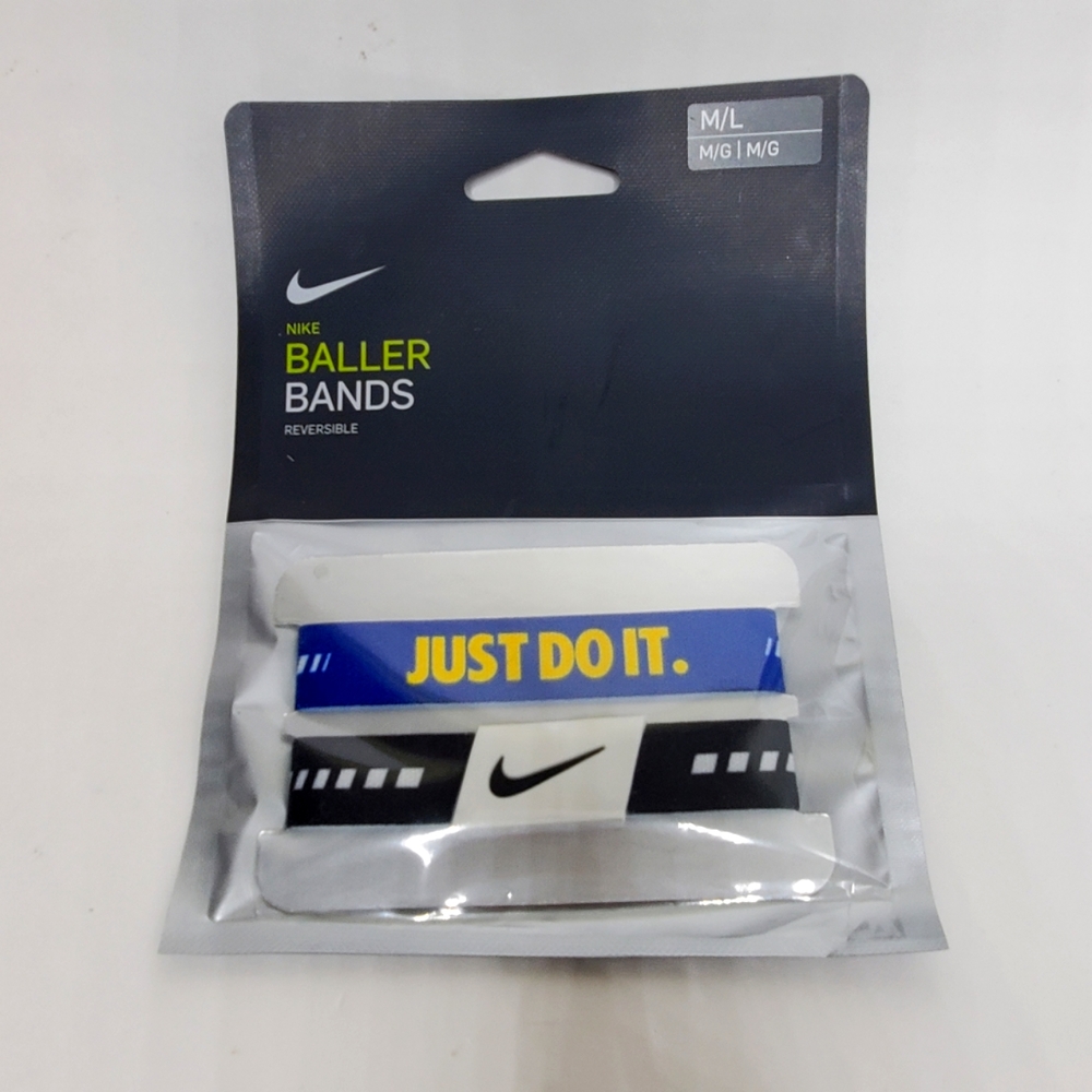 Nike Baller Bands Adult Size M/L University Blue/Black/White Reversible